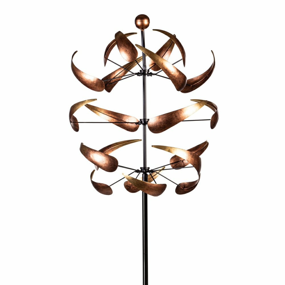 Ombre Copper Swirl Wind Spinner 83"H | Plow & Hearth