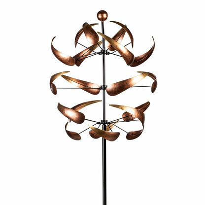 Ombre Copper Swirl Wind Spinner 83"H | Plow & Hearth