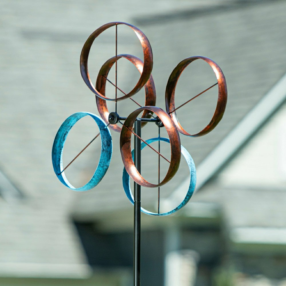 Metal Roundabout Breeze Wind Spinner 72"H | Plow & Hearth