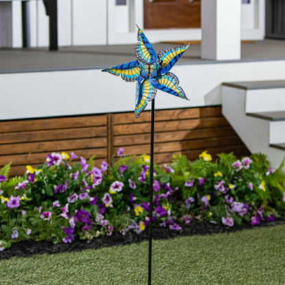Swallowtail Butterfly Metal Wind Spinner 48"H | Plow & Hearth