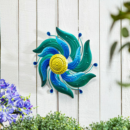 Celestial Swirl Blue Wall Spinner 13"D | Plow & Hearth