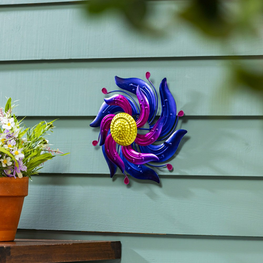 Celestial Swirl Purple Wall Spinner 13"D | Plow & Hearth