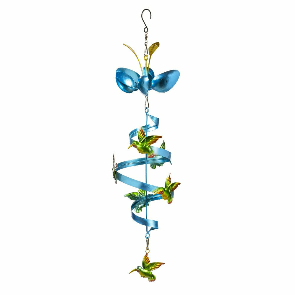Metal Hummingbird Wind Twirler 24"H | Plow & Hearth