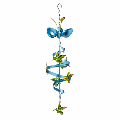 Metal Hummingbird Wind Twirler 24"H | Plow & Hearth