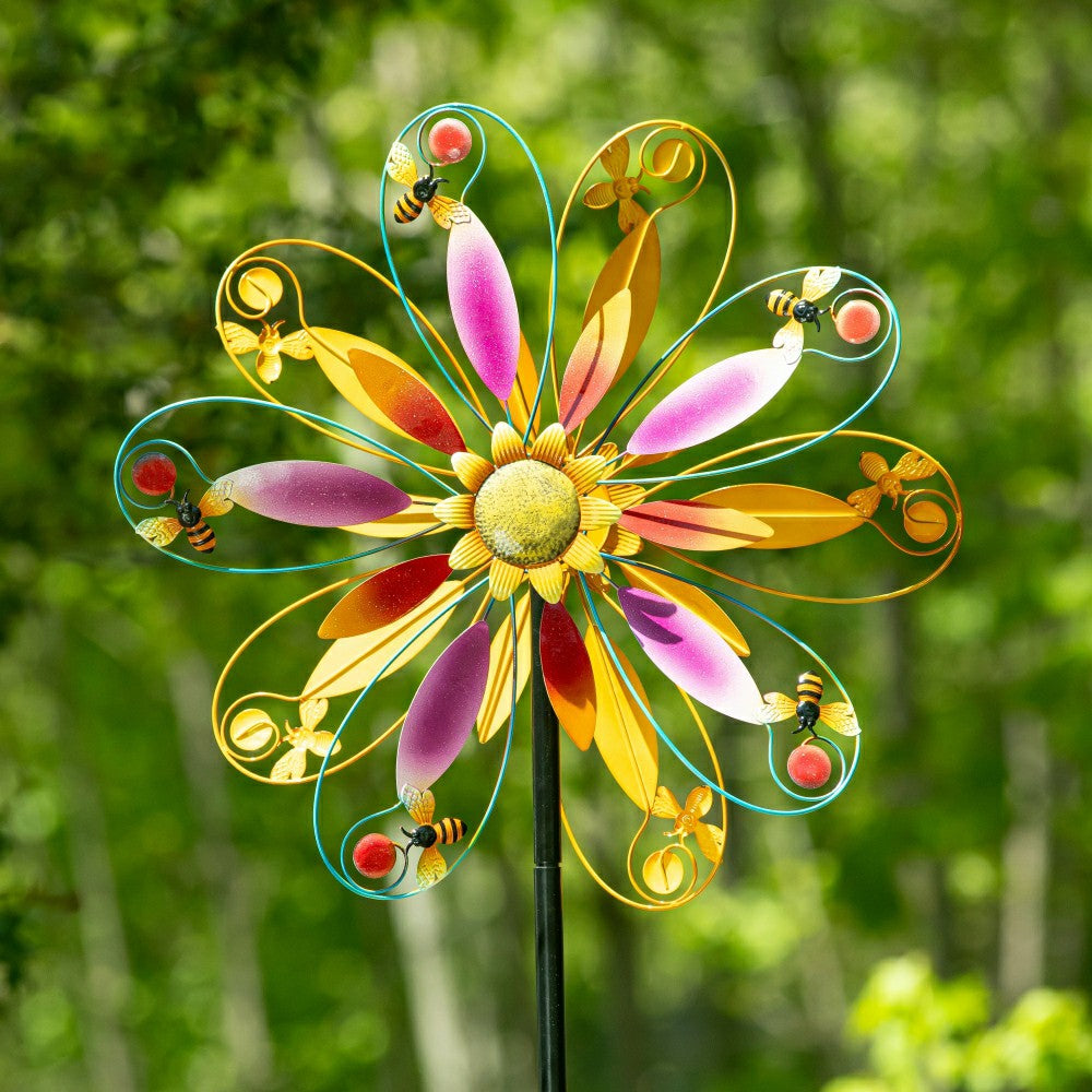 Enchanted Blossom Wind Spinner 74"H | Plow & Hearth
