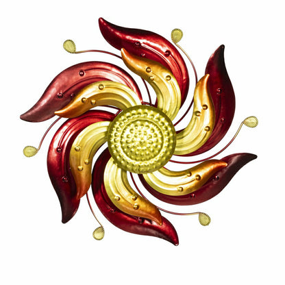 Celestial Swirl Red Wall Spinner 13"D | Plow & Hearth