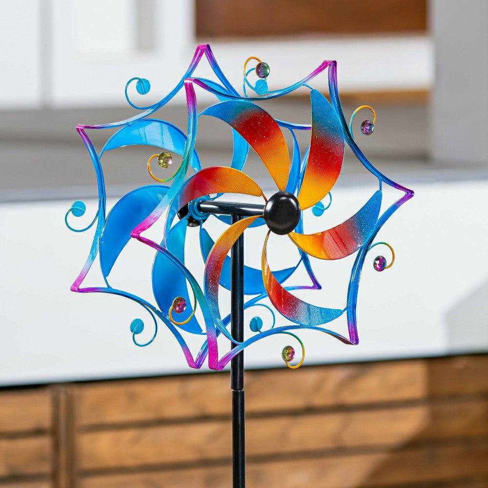 Whirling Mirage Wind Spinner 48"H | Plow & Hearth