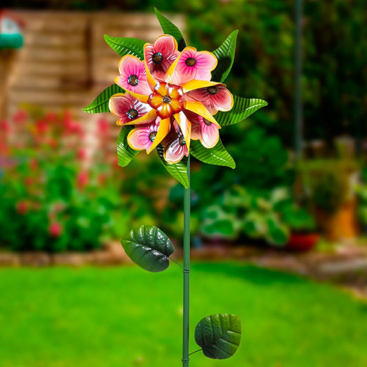 Bright Blossom Wind Spinner Stake 60"H | Plow & Hearth