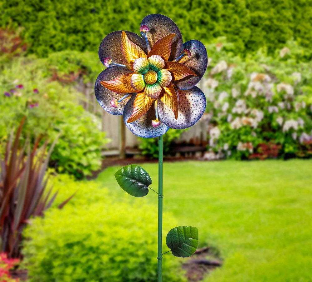 Enchanted Blossom Wind Spinner Stake 60"H | Plow & Hearth