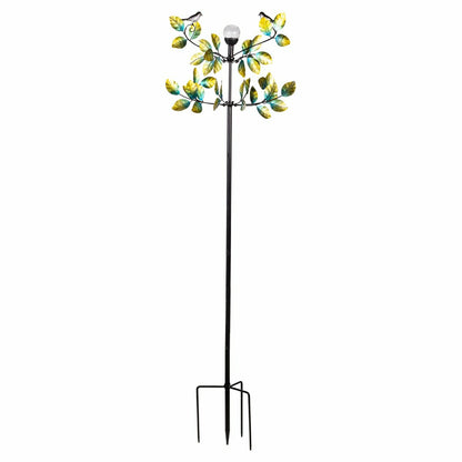 Bird and Leaves Solar Wind Spinner 80"H | Plow & Hearth
