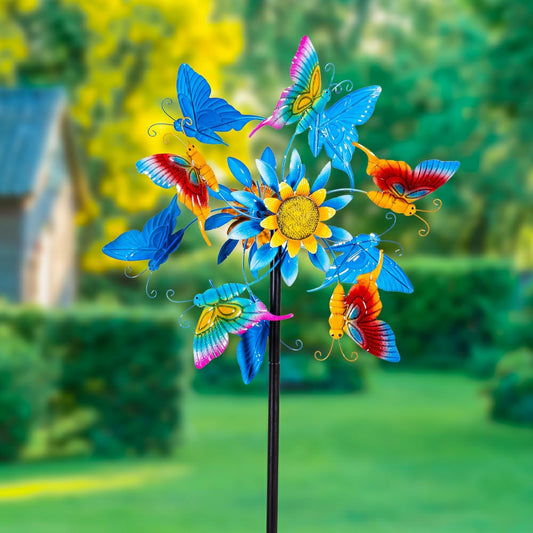 Butterfly Breeze Wind Spinner 74"H | Plow & Hearth