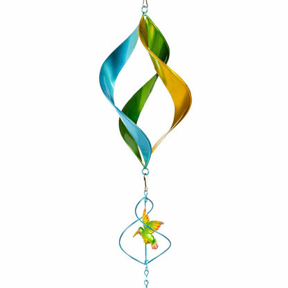 Metal Hummingbird Wind Twirler 41"H | Plow & Hearth