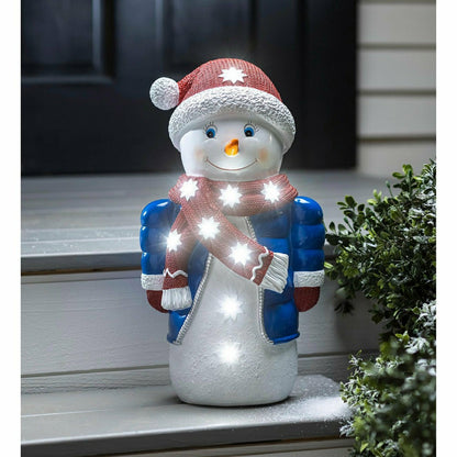 Lighted Snowman Shorty Statue | Plow & Hearth