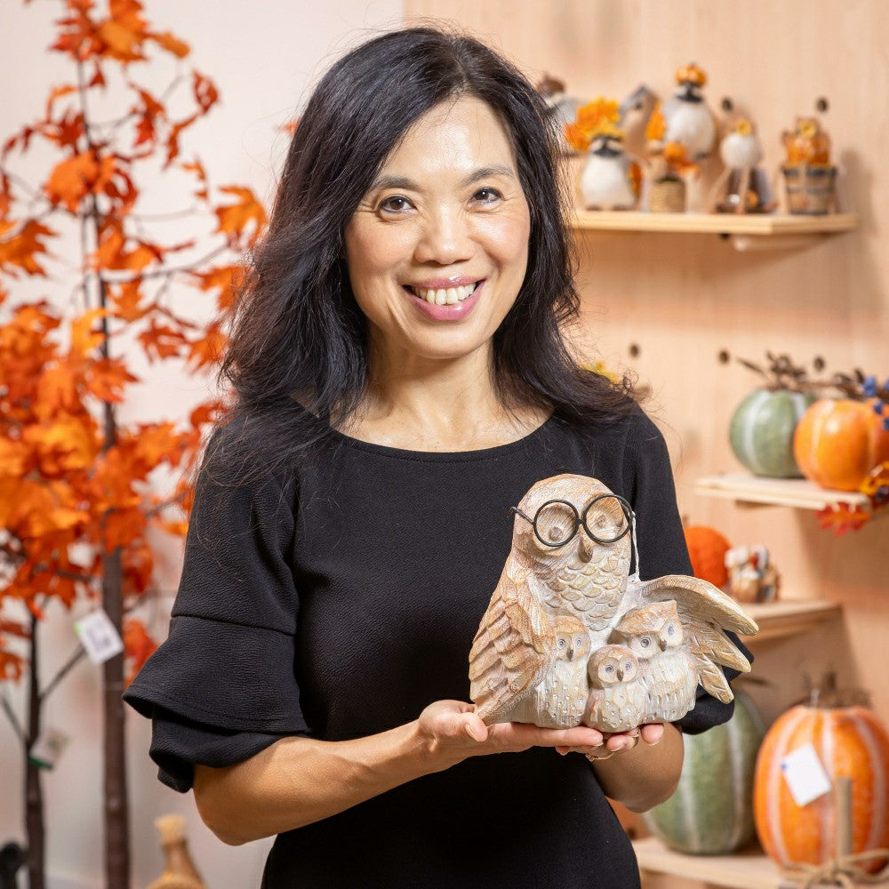 Studious Owl Statue, 7"H | Plow & Hearth