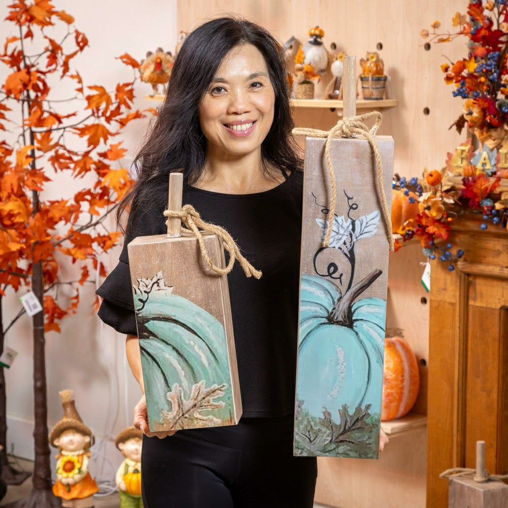 Harvest Pumpkin Metal Statue, Set | Plow & Hearth