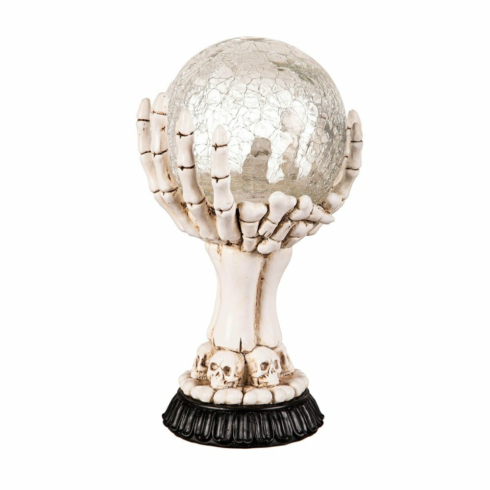 Haunted House LED Skull Hand Globe Statuary | Plow & Hearth