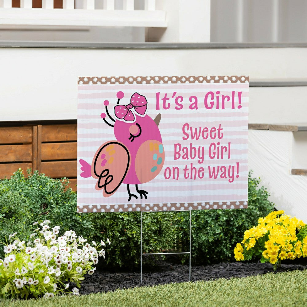 Sweet Baby Girl on the Way Yard Sign | Plow & Hearth