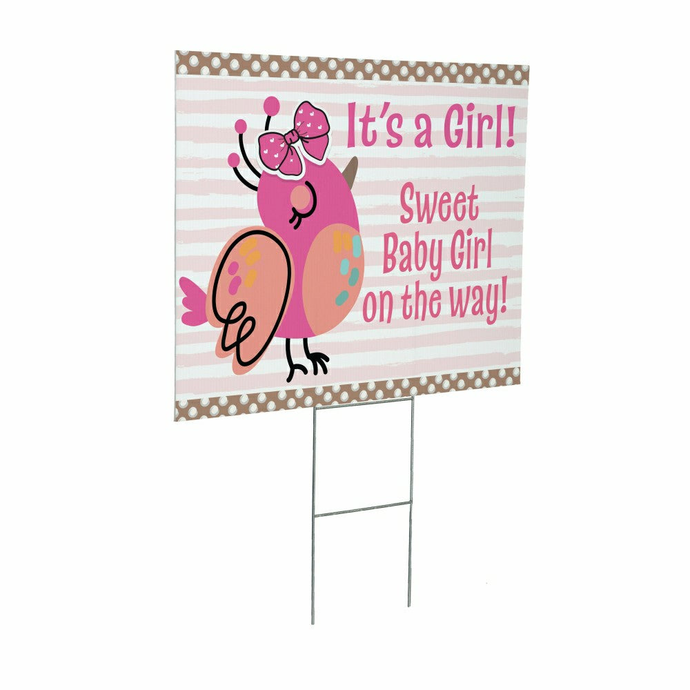 Sweet Baby Girl on the Way Yard Sign | Plow & Hearth