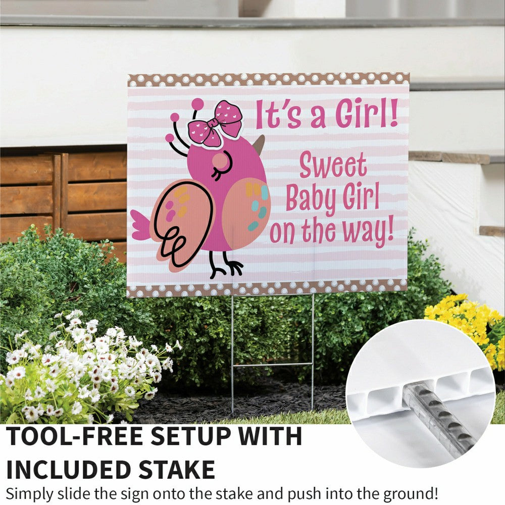 Sweet Baby Girl on the Way Yard Sign | Plow & Hearth