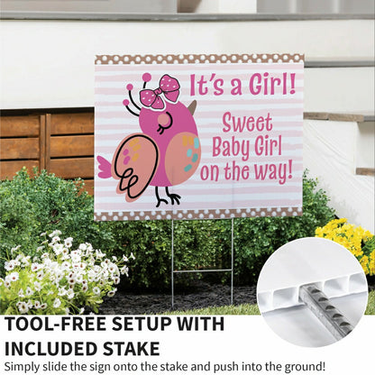 Sweet Baby Girl on the Way Yard Sign | Plow & Hearth