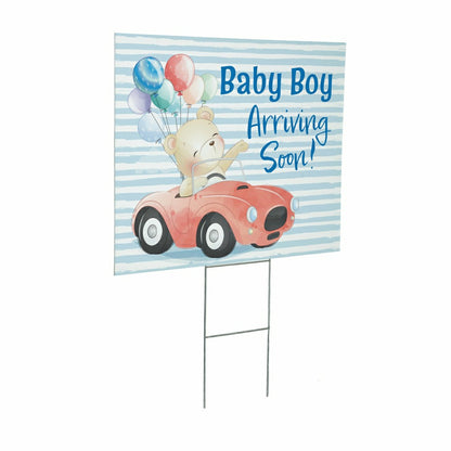 Bear Baby Boy Arriving Soon Yard Sign | Plow & Hearth