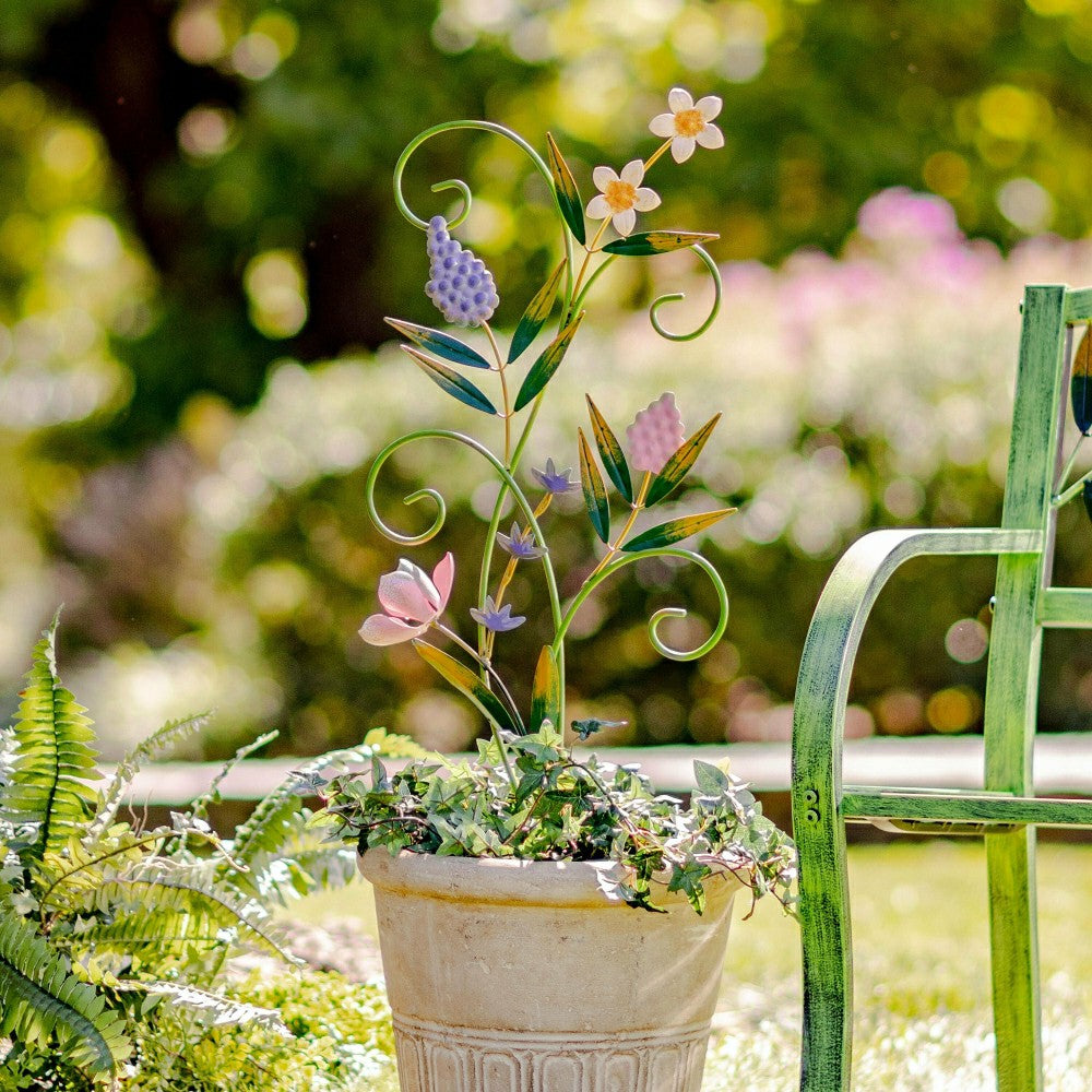 Spring Blooms Metal Garden Stake | Plow & Hearth