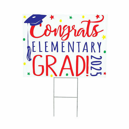 Elementary Graduation Coroplast Yard Sign with H-Stake | Plow & Hearth
