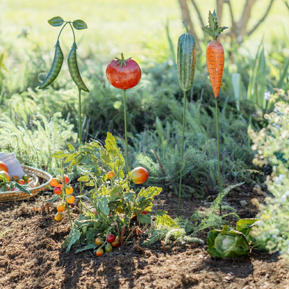 Vegetable Shaped Metal Plant Stakes, Set of 4 | Plow & Hearth