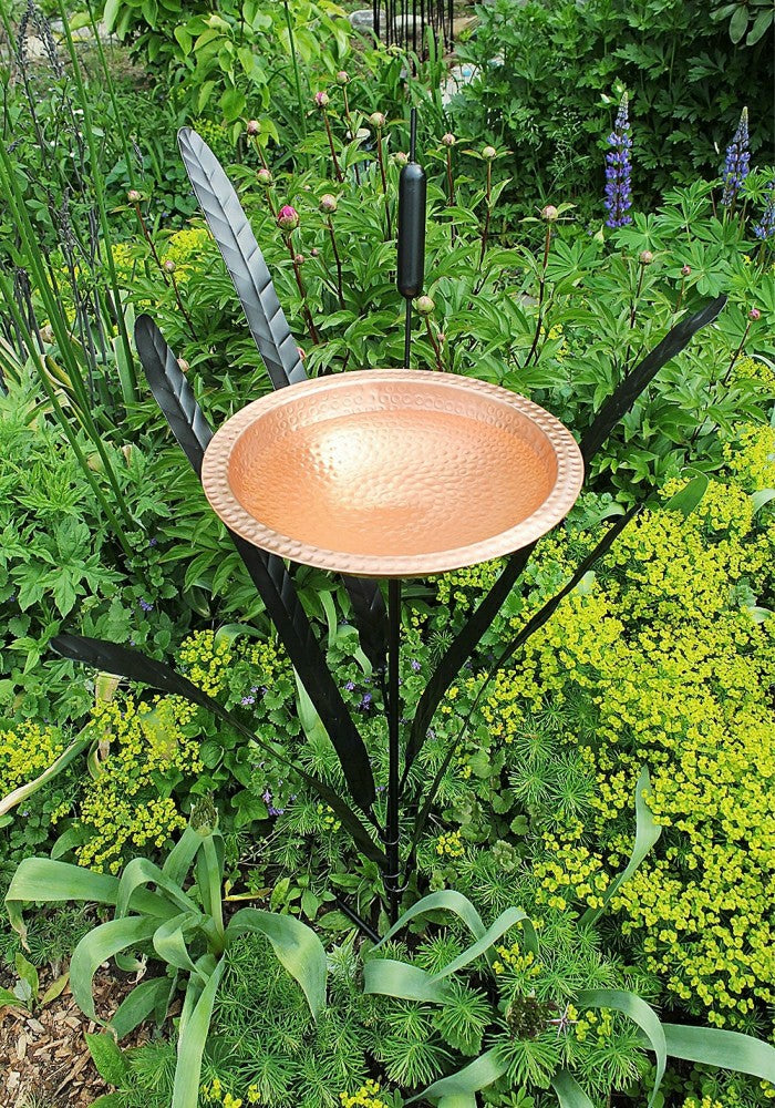 Single Cattail Birdbath | Plow & Hearth