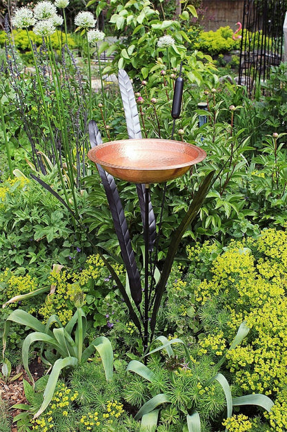 Single Cattail Birdbath | Plow & Hearth