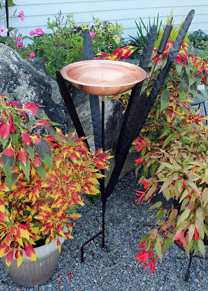 Single Cattail Birdbath | Plow & Hearth
