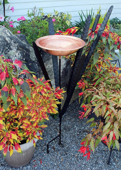 Single Cattail Birdbath | Plow & Hearth