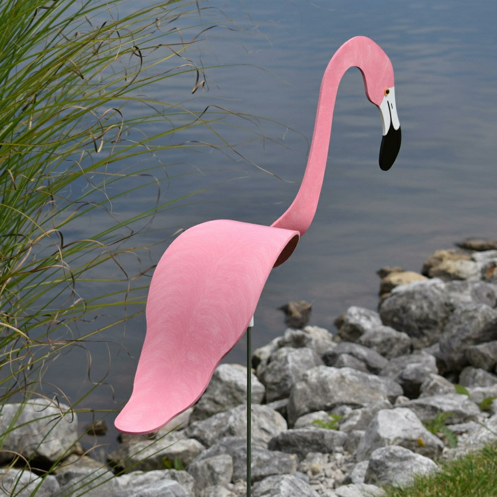 Pink Dancing Flamingo Sculpture | Plow & Hearth