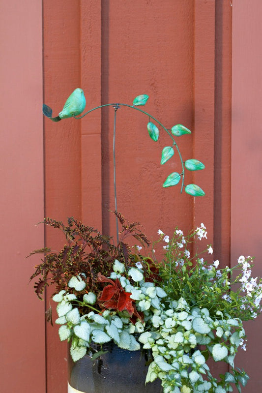 Teal Bird Balancer Garden Stake | Plow & Hearth