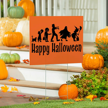 HALLOWEEN COROPLAST Yard Sign,"Happy Halloween",24"x18" | Plow & Hearth