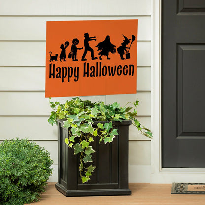 HALLOWEEN COROPLAST Yard Sign,"Happy Halloween",24"x18" | Plow & Hearth