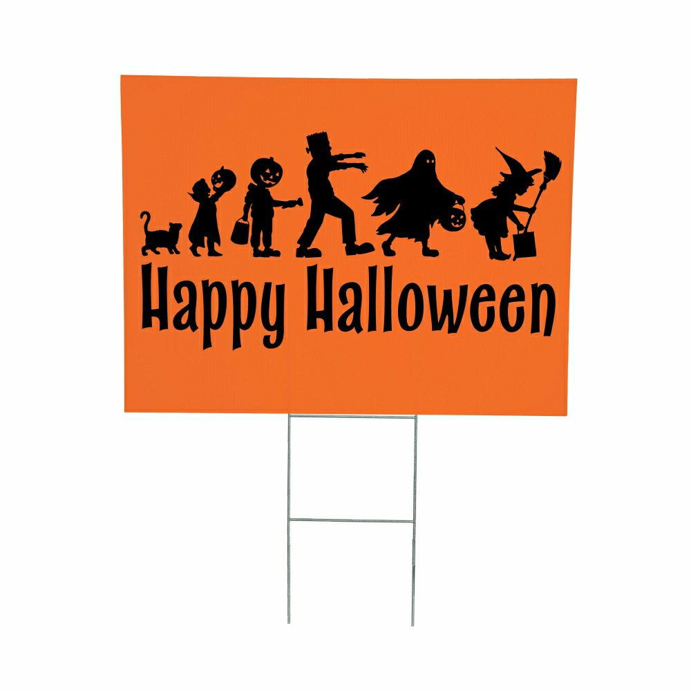 HALLOWEEN COROPLAST Yard Sign,"Happy Halloween",24"x18" | Plow & Hearth