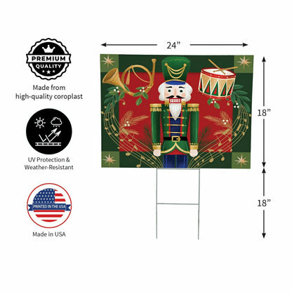 Nutcracker COROPLAST Yard Sign,24"x18" | Plow & Hearth