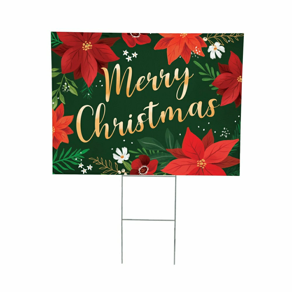 COROPLAST Yard Sign, "MERRY CHRISTMAS", 24"x18" | Plow & Hearth