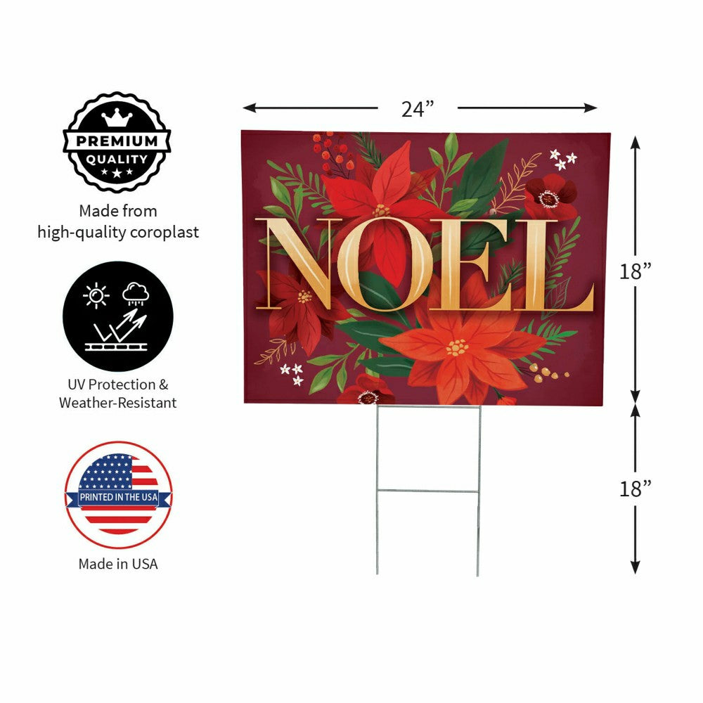 Yard Sign, "NOEL", 24"x18" | Plow & Hearth