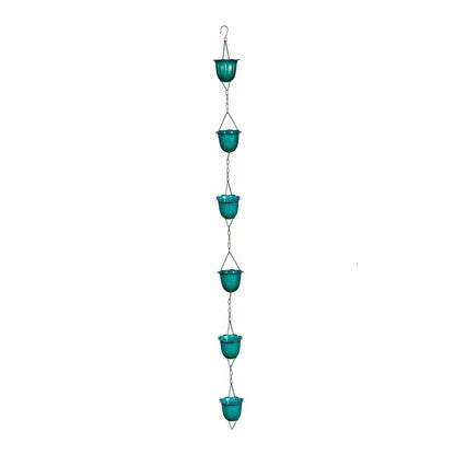 Blue Flower Cup Rain Chain | Plow & Hearth