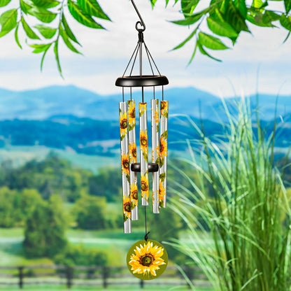Hand-Tuned Sunflower Wind Chime | Plow & Hearth