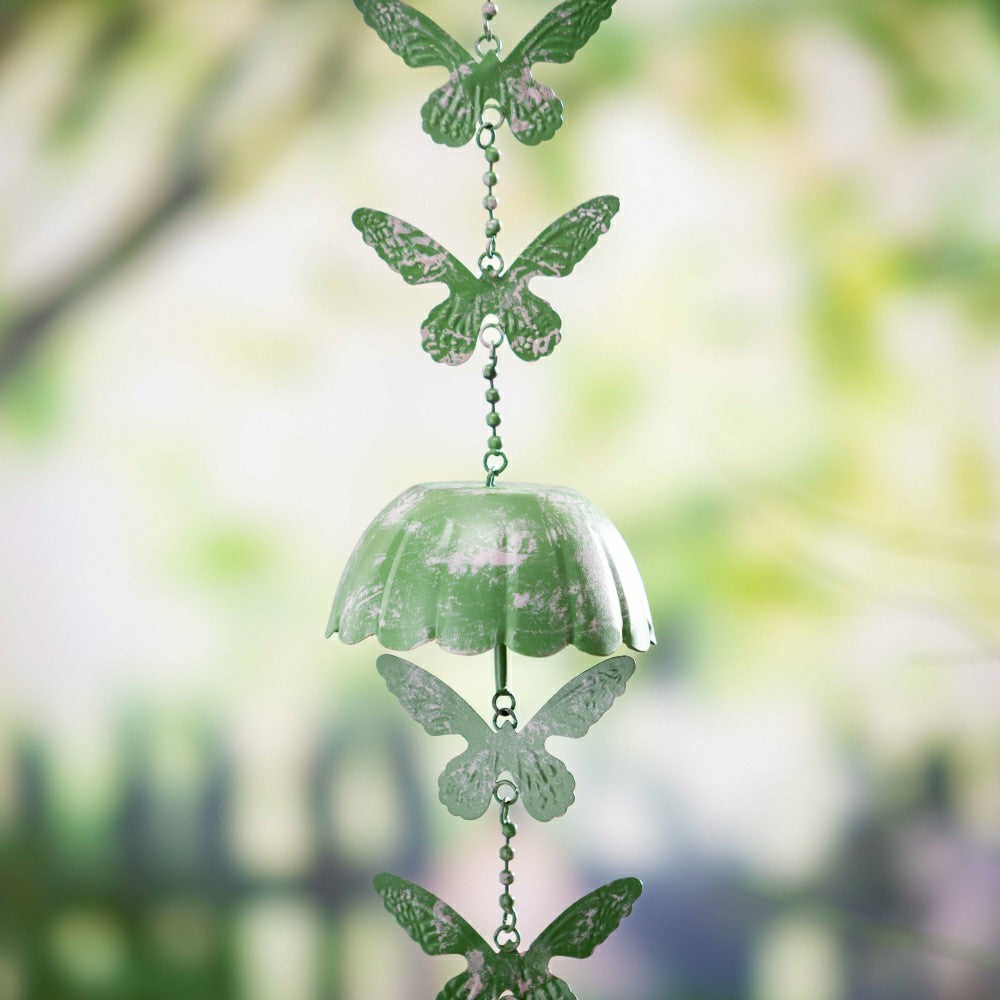 Garden of Wonder Outdoor Hanging Décor, Metal Butterfly, 15" | Plow & Hearth