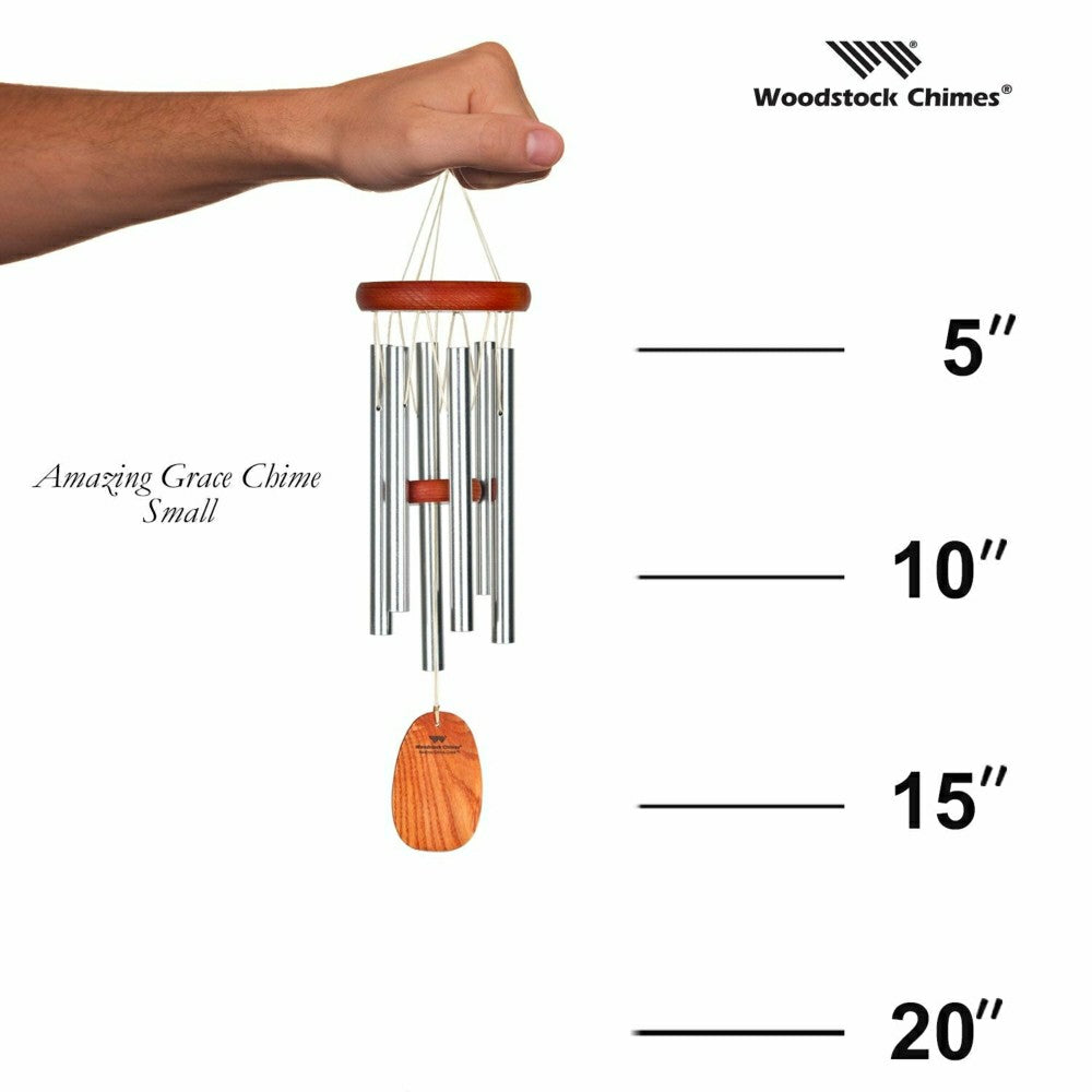 Small Weather-Resistant Aluminum & Bamboo Amazing Grace Tone Wind Chime | Plow & Hearth
