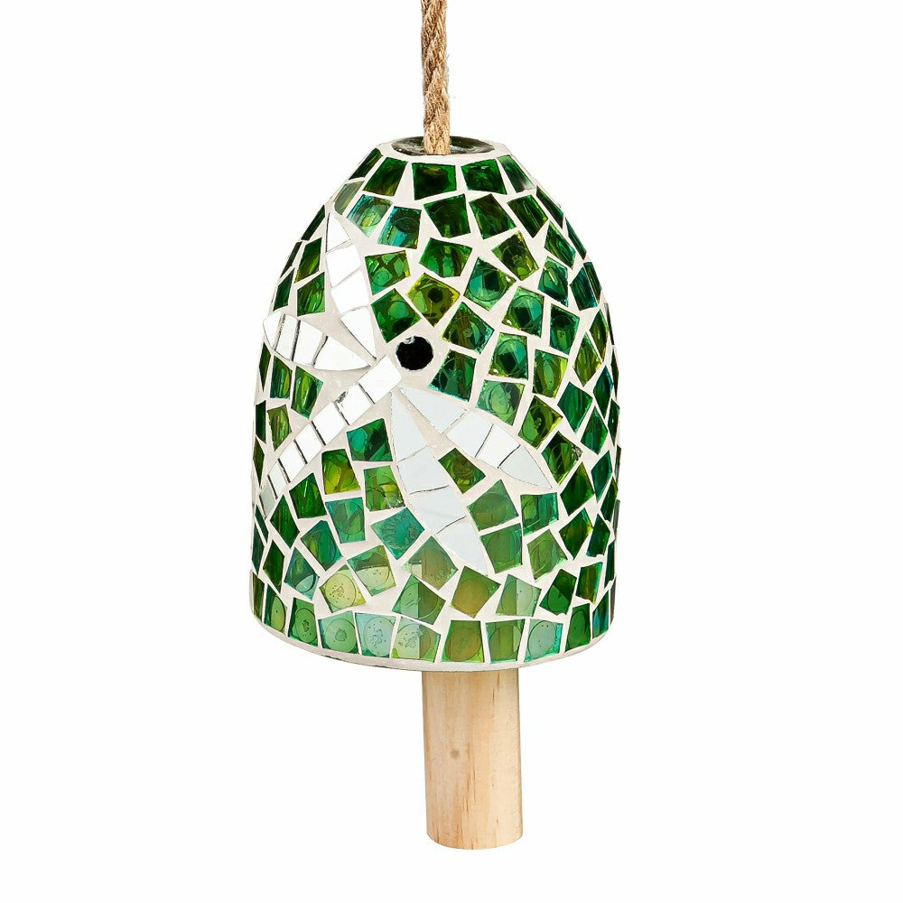 Green Dragonfly Mosaic Bell Chime | Plow & Hearth