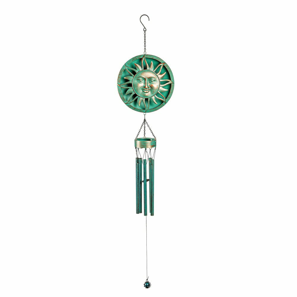 Metal Embossed Sun Wind Chime, Set of 2 | Plow & Hearth