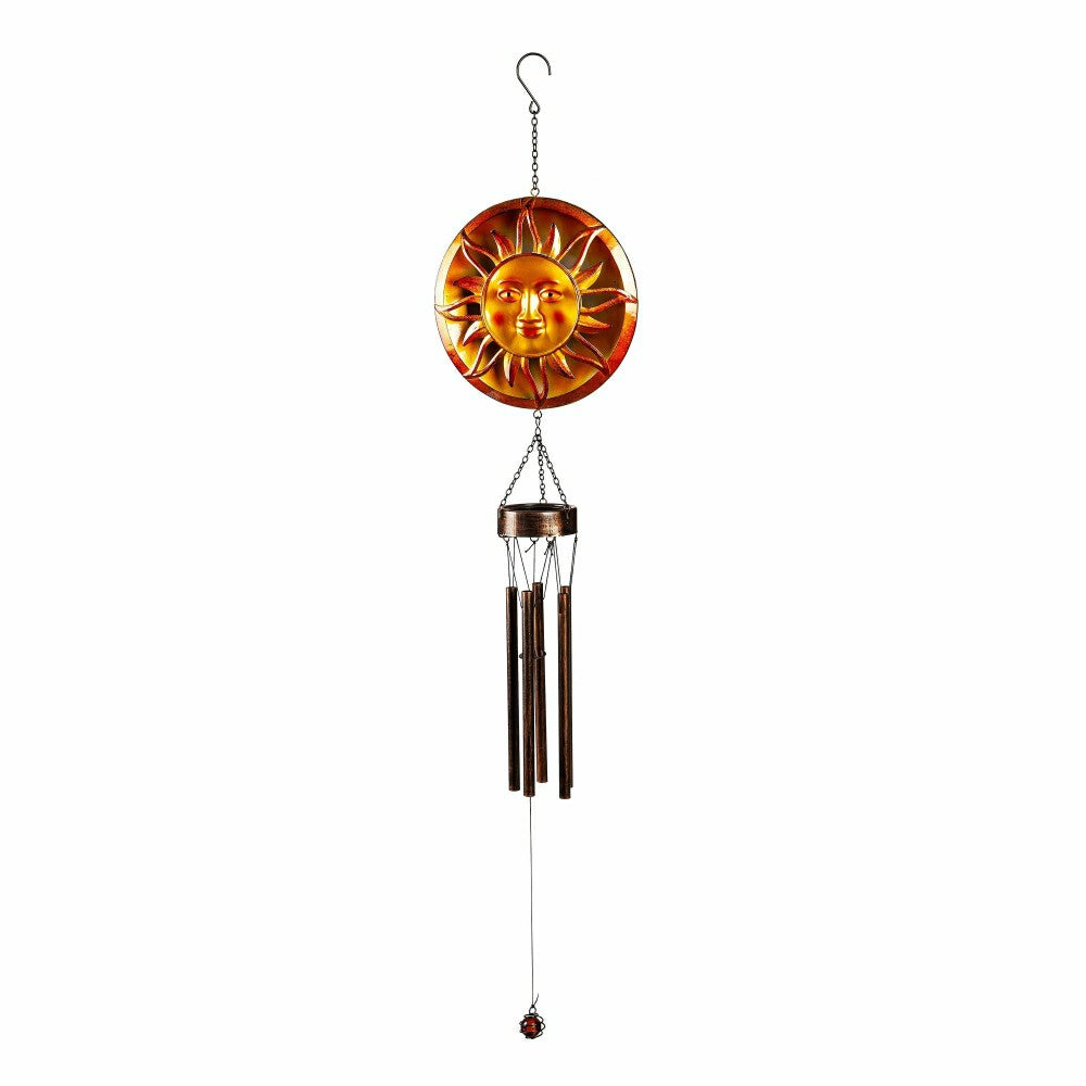 Metal Embossed Sun Wind Chime, Set of 2 | Plow & Hearth
