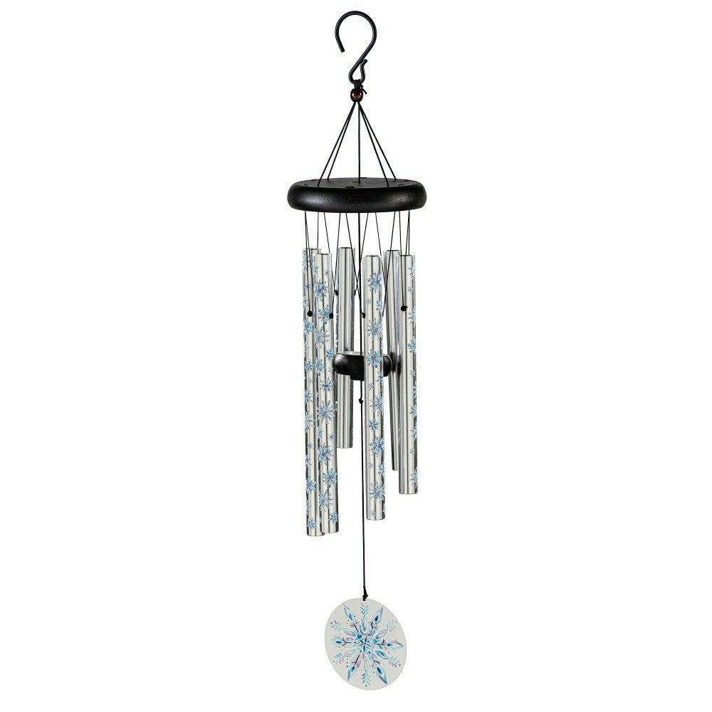 Crystal Snowflakes Printed Avria Wind Chime, 27" H | Plow & Hearth