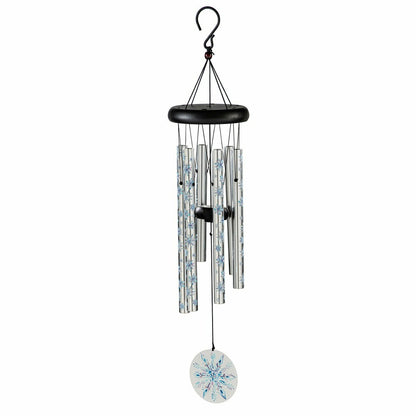 Crystal Snowflakes Printed Avria Wind Chime, 27" H | Plow & Hearth