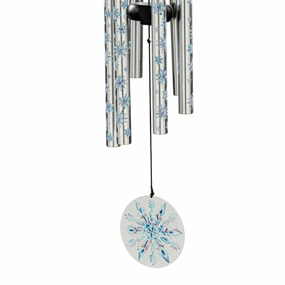 Crystal Snowflakes Printed Avria Wind Chime, 27" H | Plow & Hearth